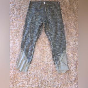 Lululemon gray and white striped legging
